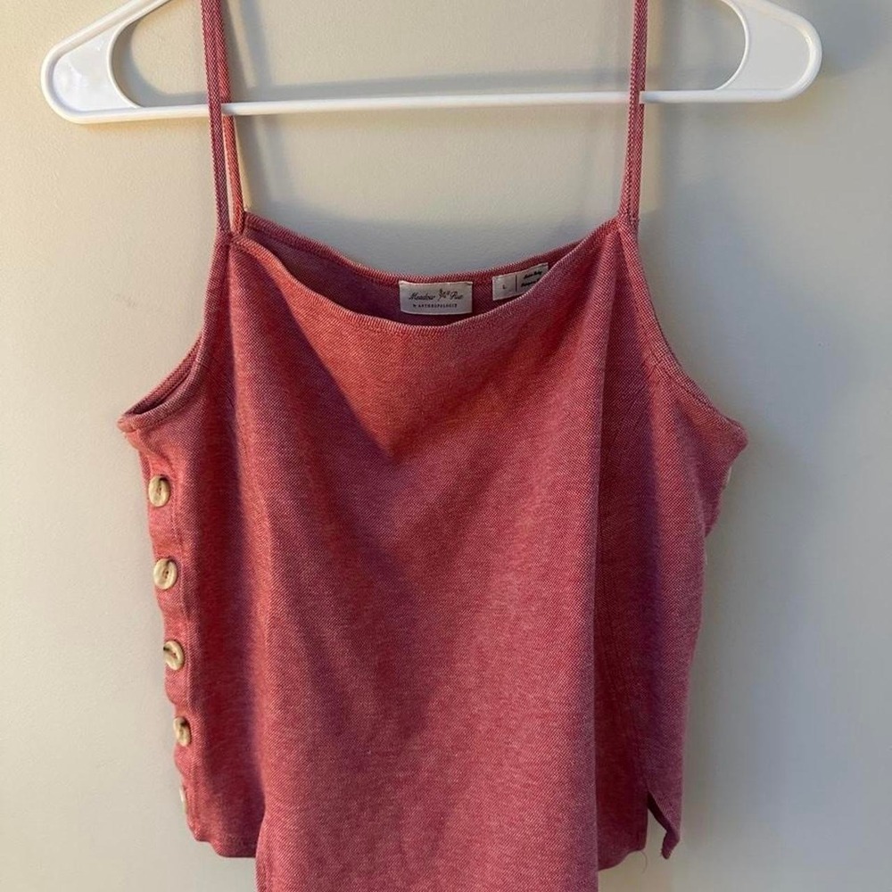 Large Anthropologie meadow and Rue Red heathered tank top